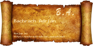 Bachrach Adrián névjegykártya